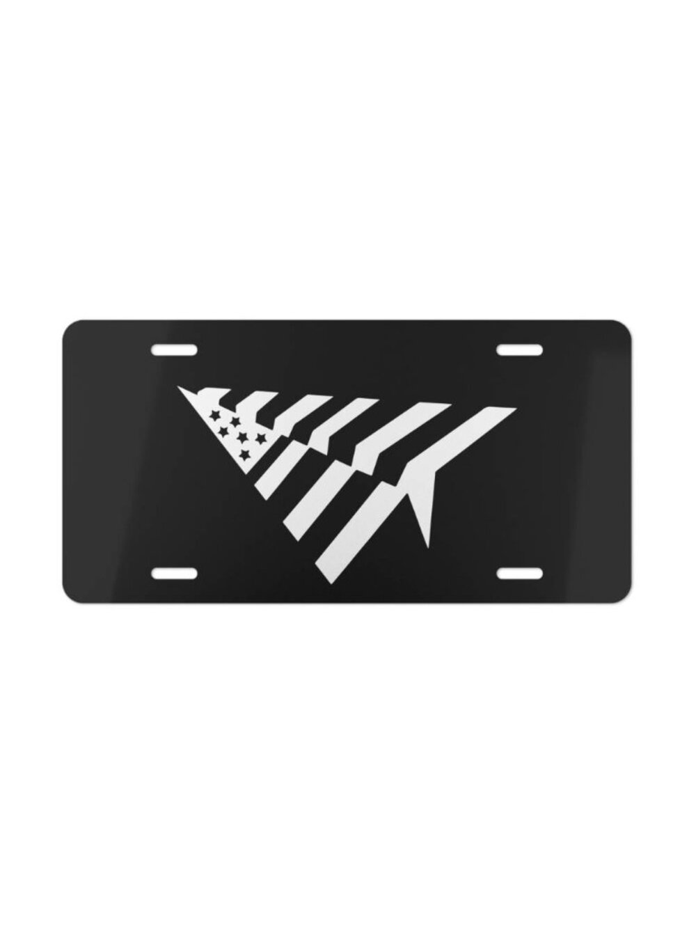 Paper Airplane Graphic Logo Vanity License Plate Retro Tag